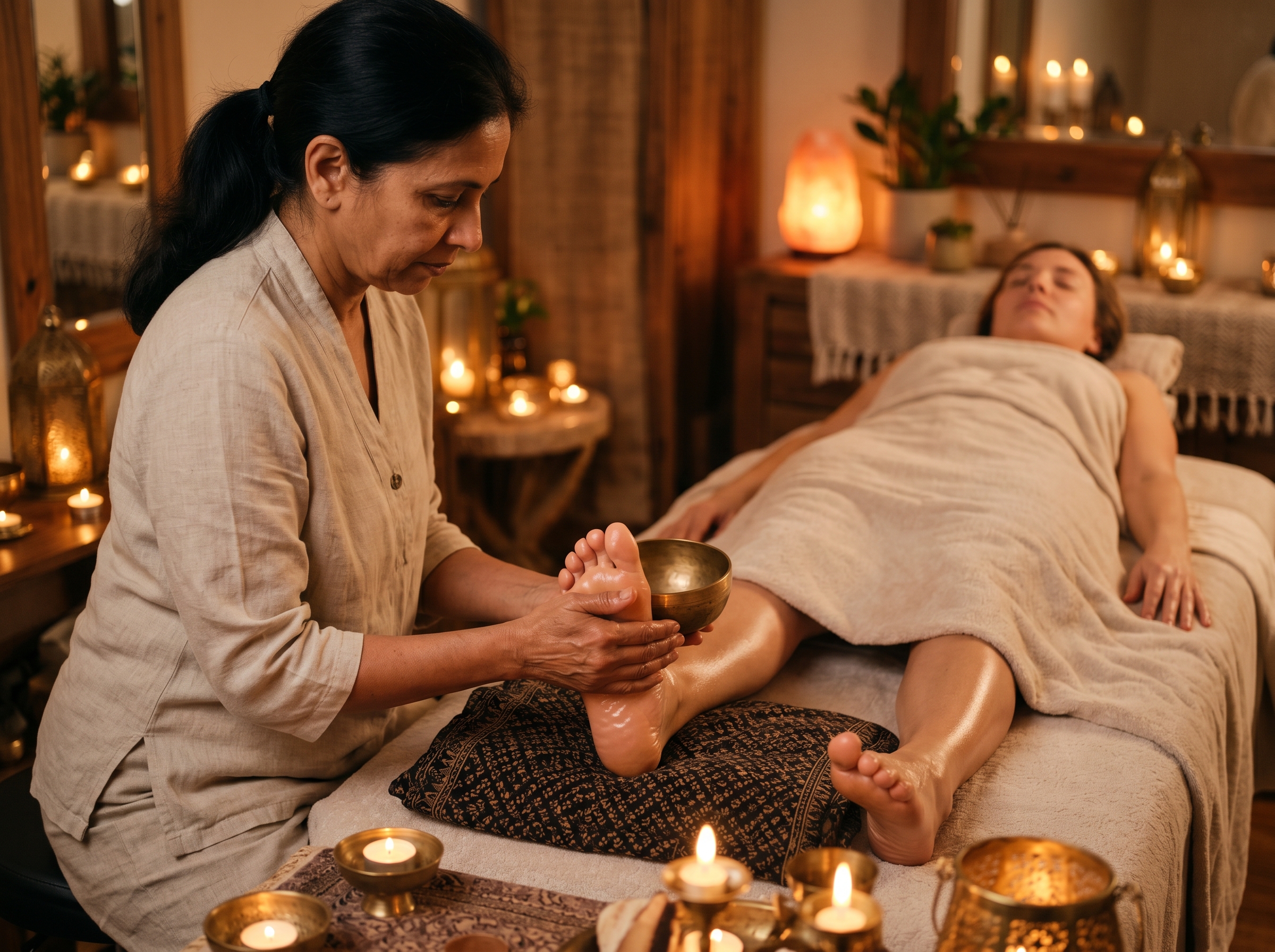 Bol Kansu Honfleur — massage pieds védique